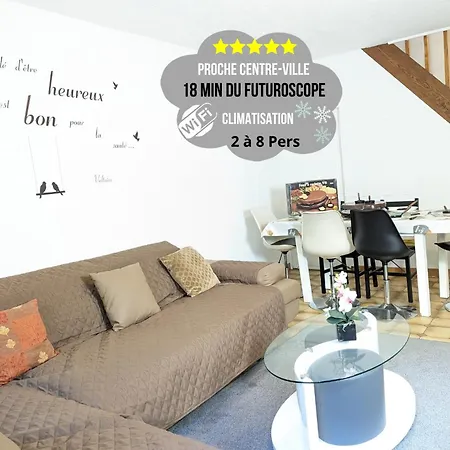 Meublés Anatole France Proche Centre Ville, Futuroscope Et Technopole Apartamento