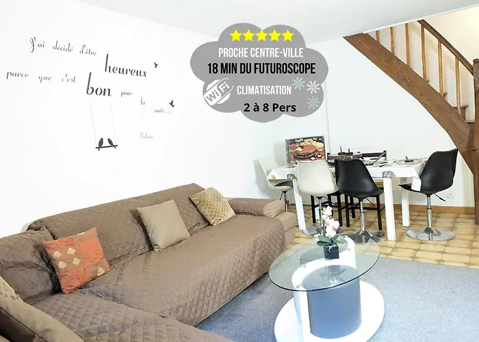 Maison Et D'anatole France Proche Centre-ville, Universite - Chu, Patinoire Et Futuroscope Apartmán